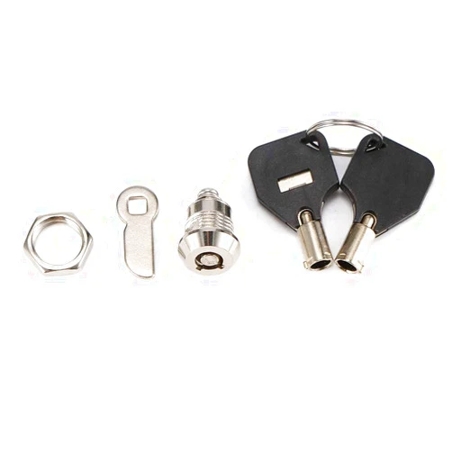 KHJK 1 PC Cabinet Door Quarter Turn Security Tubular Cam Lock Keys