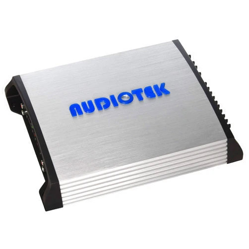 Audiotek At804S 4 Channels Class Ab 2 Ohm Stable 1000W Stereo Power Car Amplifier, Gray