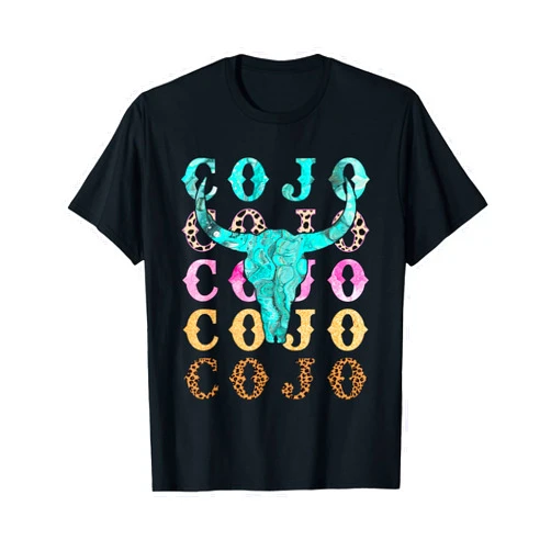 Visit The Western Cowboys Retro Cojo Johnson Bull Skull Music Country 70s Cowboys Boot T-Shirt
