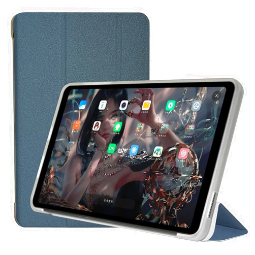 AIJAKO Case for ALLDOCUBE iPlay 60 Mini Pro Tablet 8.4 inch, Ultra Slim PU Leather Folding Protective Cover Case with Auto Wake/Sleep Trifold Stand Soft TPU Back Shell, Gray