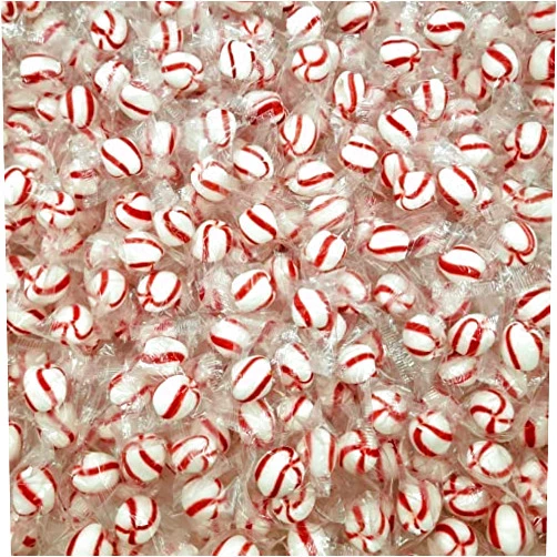 Sweetsome Bob's Sweet Stripes Soft Peppermint Candy – Melt Away Mints – Individually Wrapped – Bulk Pack (Peppermint, 2 Pound)
