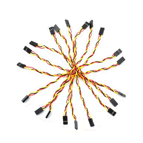 ZYAMY 10PCS 3P Line 3P Pins 2.54mm Pitch Female to Female Cable Connector Multicolor Jumper Wire for Breadboard 20CM