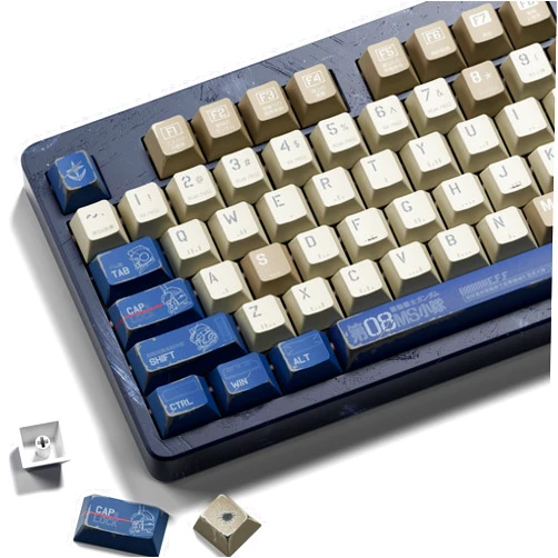 Hkfos Japanese Gundam Keycaps- Retro PBT Key Caps, Cherry Profile Keyboard Keycaps with Dye Sublimation,134keys Custom Keycaps for Mechanical Keyboard - Only Keycaps