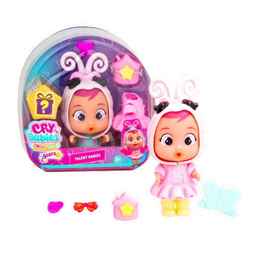 Cry Babies Magic Tears Talent Babies, Nina - 6+ Surprises, Accessories, Great Gift for Kids Ages 3+