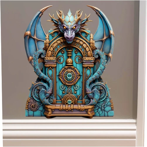My Wonderful Walls Dragon Fantasy House Decor - Fairy Door Wall Sticker