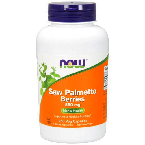 NOW Supplements, Saw Palmetto Berries (Serenoa repens) 550 mg, Men's Health*, 250 Veg Capsules
