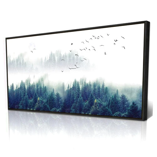 Wapluam Black Framed Wall Decor For Living Room Large Canvas Prints Wall Art For Bedroom Fashion Office Wall Painting Mountain Forest Trees Landscape Pictures Home Decorations Artwork 20x40 In