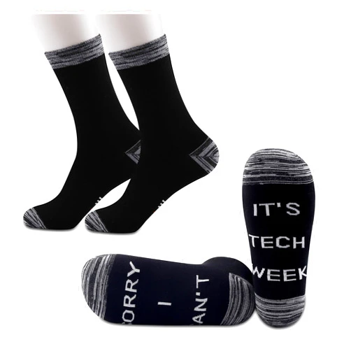 JXGZSO 2 Pairs Theatre Socks - Funny Tech Week Socks, Gifts for Sorry I Can't It's Tech Week Fans