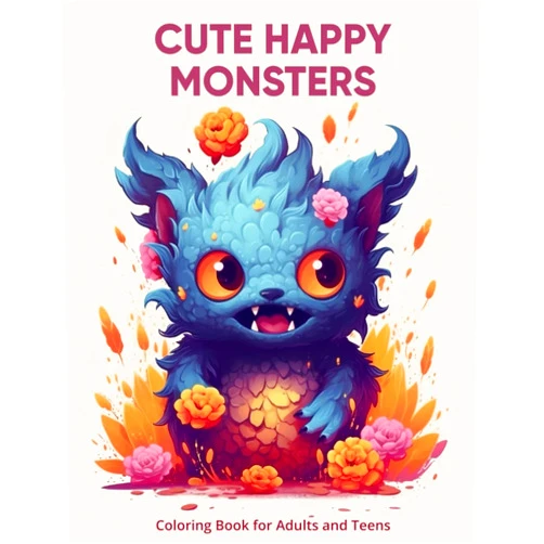 Diego Alejandro Osorno Gdo CUTE HAPPY MONSTERS: Coloring book for adults and teens