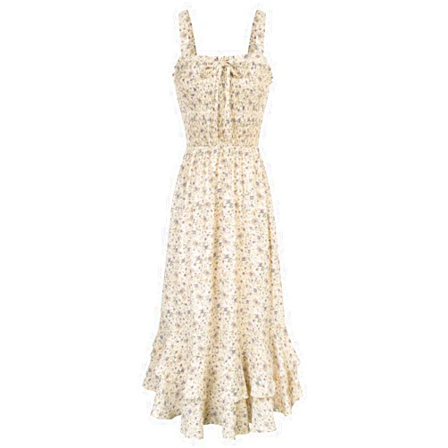 GRACE KARIN Women's 2025 Summer Floral Boho Dress Square Neck Strapped Swing A Line Sundress Beach Long Maxi Outfits