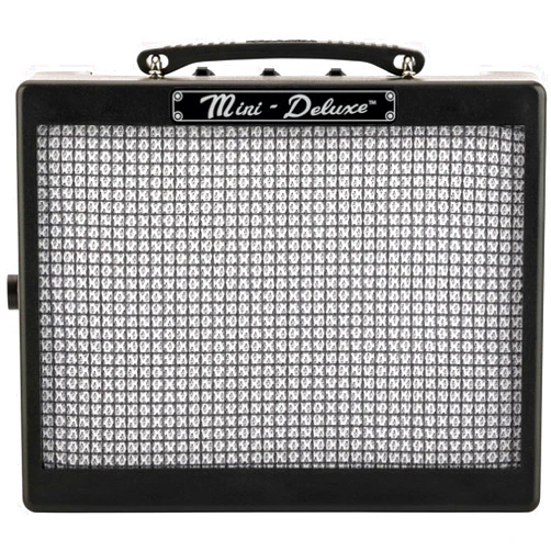 Fender Mini Deluxe Electric Guitar Amp, with 1-Year Warranty, Mini Guitar Amp, Portable Guitar Amplifier, Guitar Accessories, 3 Watts, Black