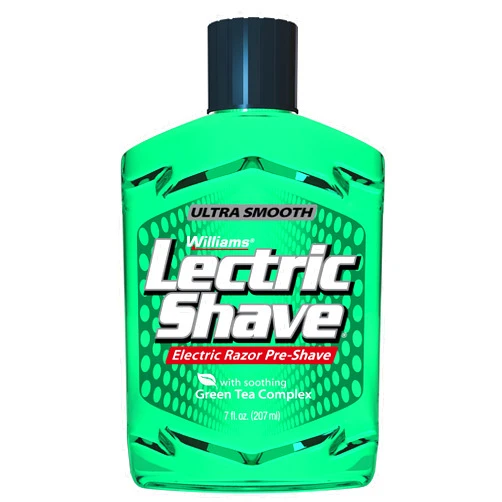 Williams Lectric Shave, Electric Razor Pre-Shave for Men, Green Tea Complex, Reduces Shaving Irritation for a Smoother Shave, 7 Ounce