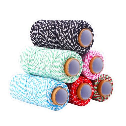 DECORA 328 Yard Bakers Twine Cord Cotton String Rope for Gift Wrapping, Arts Crafts Pack of 6