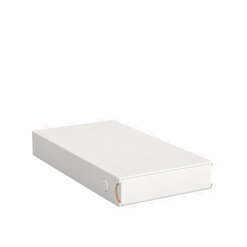 Generic 100 Pack – Child Resistant & Recyclable Slim Pre-Roll Paperboard Boxes with Press Button & Foam Insert – Sustainable Storage for Small Products (White) (White)