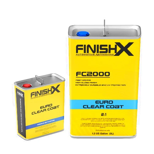 LAUCO FinishX FC2000 2:1 Euro HS Clear Coat Kit 7.5 Liter Kit with Medium Activator/Hardener (FC2020-2.5 Liter)