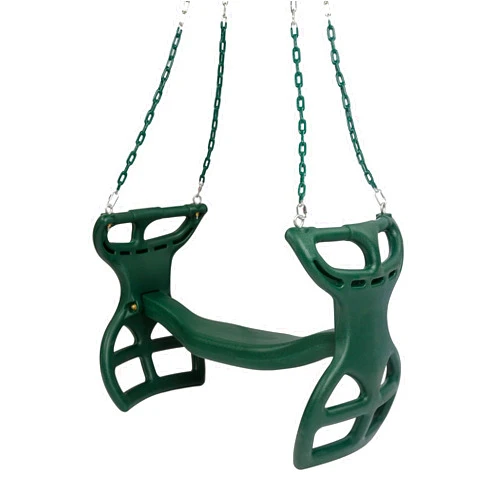 Generic Glider Swing for Set Set Accessories Two Kids Attachment Options Included Green Plastic