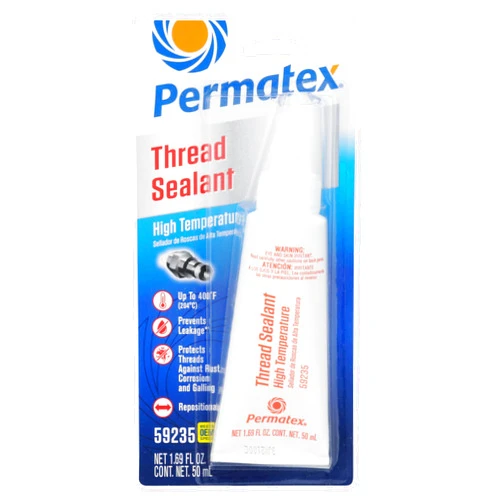 Permatex 59235 High Temperature Thread Sealant, 50 ml Tube , White