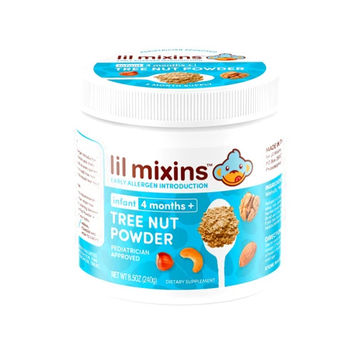 Lil Mixins Early Allergen Introduction, Tree Nut | Baby Stage 1-3, For Ages 4+ Mo., 8.5 Oz Jar, 4 Month Supply