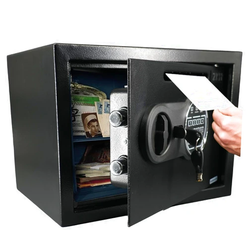 ZKH Drop Safe, 0.57 Cu.ft Safe Box with Drop Slot, Digital Combination Lock & Spare Keys, Safe Deposit Box for Home, Cash, Documents