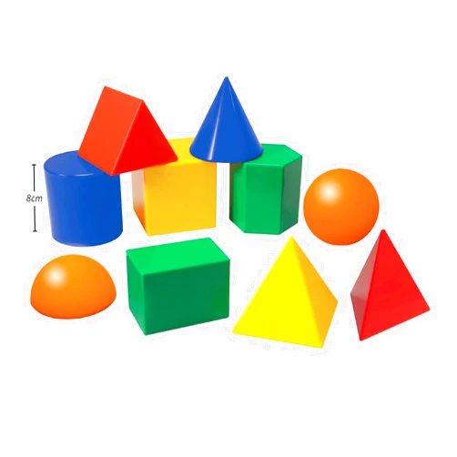 EAI Education GeoModel® Large Geometric Solids: 8 cm - Set of 10