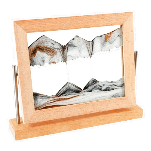 AXELIP Moving Sand Art Picture, Liquid Motion 3D Deep Sea Sandscape in Motion, Dynamic Sand Picture Relaxing Desktop Home Office Work Decor