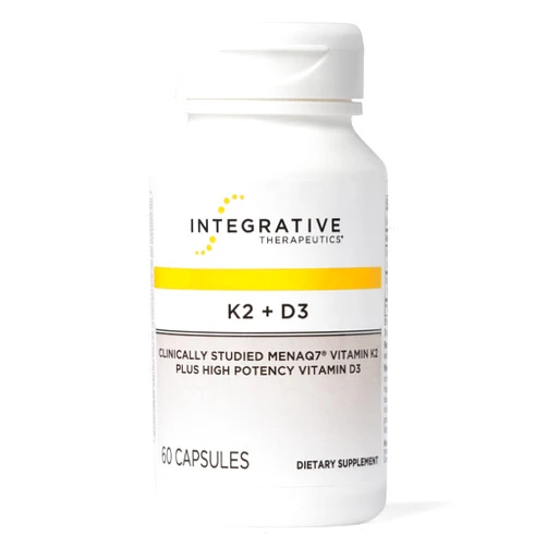 Integrative Therapeutics K2 + D3, Cardiovascular Support*, Bone Support*, Vitamin K2, Vitamin D3, 60 Capsules
