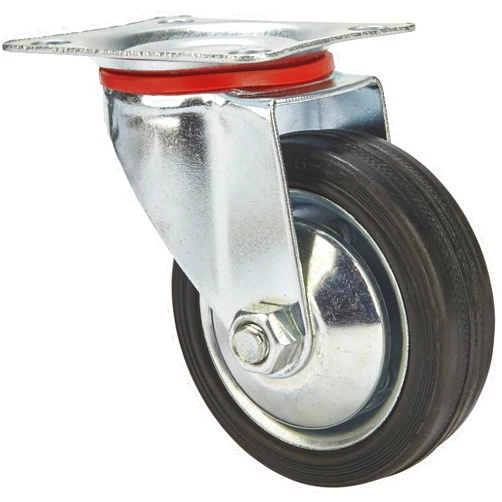 Ironton 3in. Swivel Rubber Caster - 110-Lb. Capacity