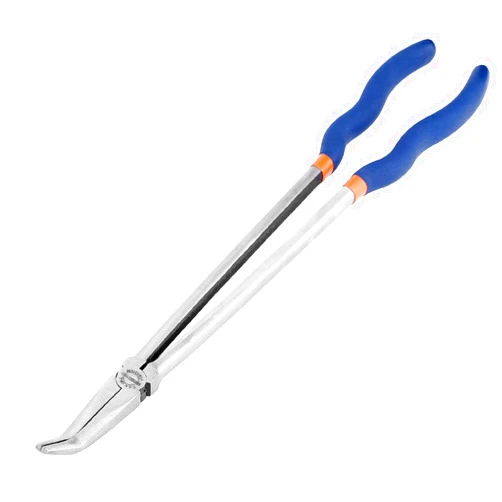 WISEPRO Long Reach Pliers - 16 Inches 45 Degree Angle Long Needle Nose Pliers - for Narrow Spaces and Limited Areas
