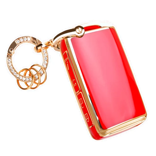 TECARATE Compatible for Mazda Key Fob Cover - Soft TPU Key Fob Case Compatible for 2019-2022 Mazda 3, Mazda 3 Hatchback, 2020-2022 Mazda CX-5, CX-30, CX-10 Smart Remote Keyless（Red