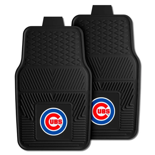 FANMATS unisex adult Heavy Duty Set - Pieces Chicago Cubs Vinyl Car Mats 17 x27 PK2, Team Color, One Size US