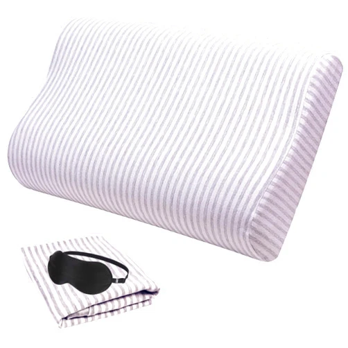 Eucoz Replacement Pillow Case for Contour Pillow,Zippered Pillow Cover for Memory Foam Neck Pillow,Soft Cotton Pillow Protector for Neck Cervical Pillow,Latex Pillow