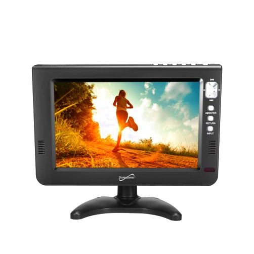 Supersonic SC-599 Portable 9 inch LCD TV with Built-in Digital Tuner, Rechargeable Battery, FM Radio, HDMI & USB Inputs, AV & Earphone Jack, Magnetic Antenna, AC/DC Operation and Remote for Car Travel