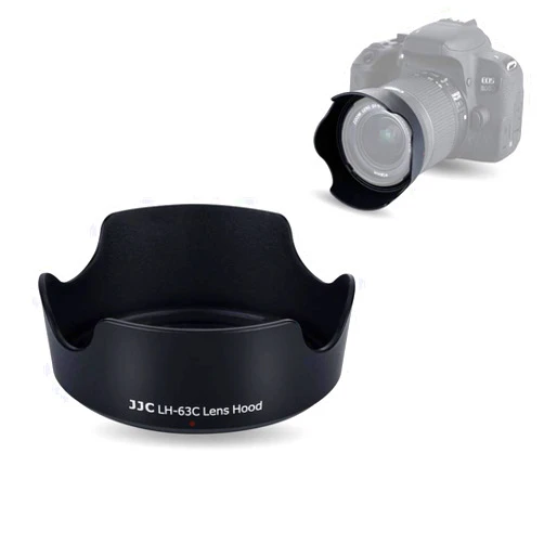 JJC EW-63C Reversible Lens Hood Sun Shade for Canon EOS Rebel T8i T7i T6i T5i SL3 SL2 90D 80D 70D 77D Camera with Kit Lens Canon EF-S 18-55mm f/3.5-5.6 IS STM or Canon EF-S 18-55mm f/4-5.6 IS STM