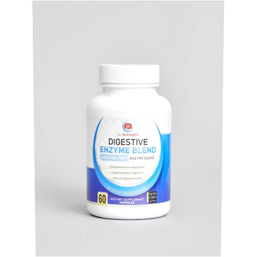 Dr. Gutman's Digestive Enzyme & Probiotic Synbiotic, 60 Veggie Caps - All-Natural Digestive Health Support with Bromelain, Papain, Lipase, Lactase & Galactosidase, for Enhanced Nutrient Absorption