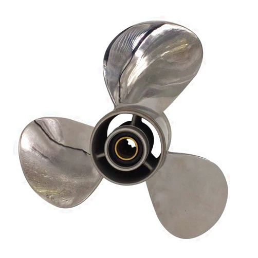 ARKDOZA 9-7/8x10-1/2 9 7/8x12 9 7/8x13 9 7/8x14 Stainless Steel Propeller for Yamaha 20-30HP Outboard Motor Pressed in Rubber Hub
