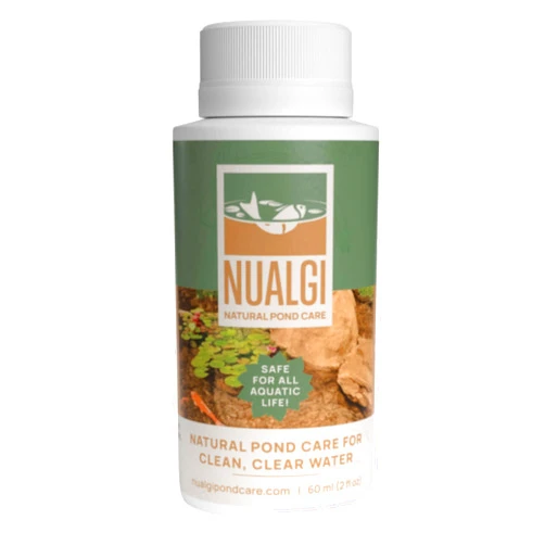Nualgi Pond Care Natural Pond Cleaner, 60ml, Clarifier for Fish Ponds, Safe for All Aquatic Life Including Koi, Pond Water Clarifier Treats Up to 60,000 Gallons