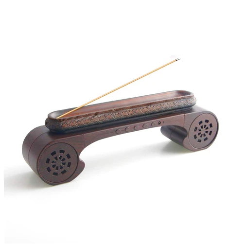 UPPEL Incense Burner Bluetooth Speaker Classical Music Sandalwood Furnace Incense Burner Aromatherapy Diffusers Used in Incense, Tea Ceremony, Yoga, Gardening, Art, Furniture Placement, Gifts（Brown）