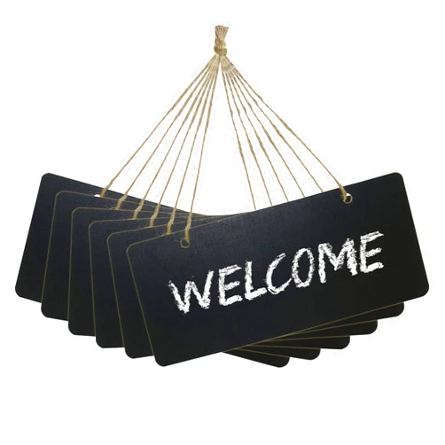 IFAMIO Chalkboard Hanging Signs Erasable Wood Rectangle Small Vintage Rustic Blackboard Message Memo Display for Wedding, Bar, Restaurant, Kitchen Pantry & Wall Decor, 6 Pack