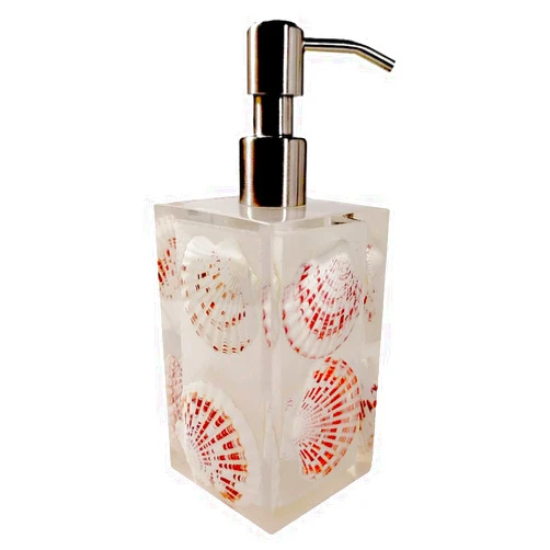 DXI Living Handcrafted Luxury Float Soap & Lotion Dispenser by DXI Living | Natural Elements, Small-Batch, Premium Stainless Steel Pump – Exclusive at Sparklehouse (Coastal Charm)