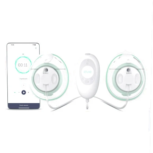 Elvie Stride Hospital-Grade App-Controlled Breast Pump | Hands-Free Wearable Ultra-Quiet Electric Breast Pump with 2-Modes 10-Settings & 5oz Capacity per Cup (Stride Pump)