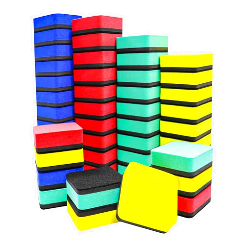 MOLYHUA Dry Erase Erasers, 48 Pieces Mini Magnetic Whiteboard Erasers Dry Erase Erasers Chalkboard Erasers for Home, Classroom, Office
