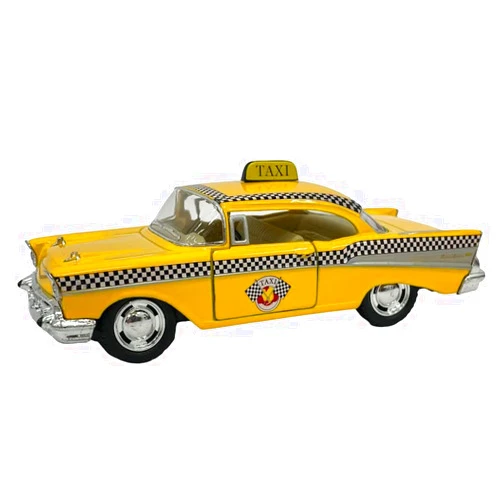 KiNSMART 1957 Chevy Bel Air Coupe Classic Taxi Cab 5