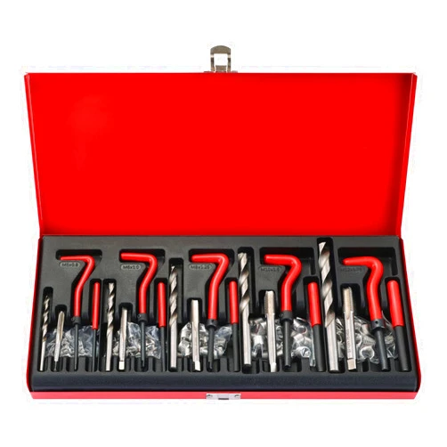 Weyleity 131-Piece Metric Helicoil Thread Repair Kit | 131pc Thread Repair Kit HSS Drill Helicoil Repair Kit Metric M5 M6 M8 M10 M12 HSS Drill Thread Insert Repair Tool