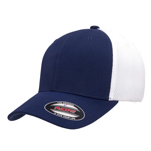 Flexfit unisex adult 6533 Hat, Navy/White, Large-X-Large US