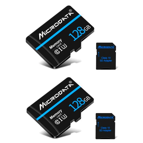 Funxwe 2 Pack 128GB TF Card with SD Adapter, U3 Ultra High Speed SD Card V30 Class 10 TF Flash Memory Card