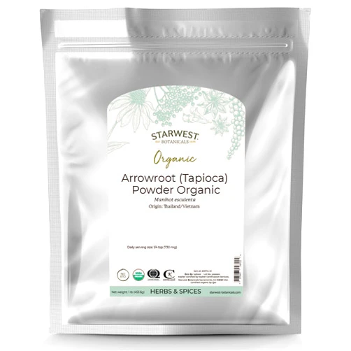 Starwest Botanicals Organic Arrowroot Powder - 1 Pound (16 oz)