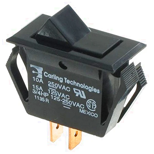 Carling Technologies Rocker Switches SPST ON-NONE-OFF BLK (5 pieces)