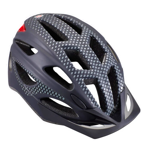 Schwinn Beam LED Lighted Bike Helmet with Reflective Design for Adults, 360 Degree Comfort System, Dial-Fit Adjustment, Removable Visor, Fits Head Circumferences 22.88-24.5 Inches