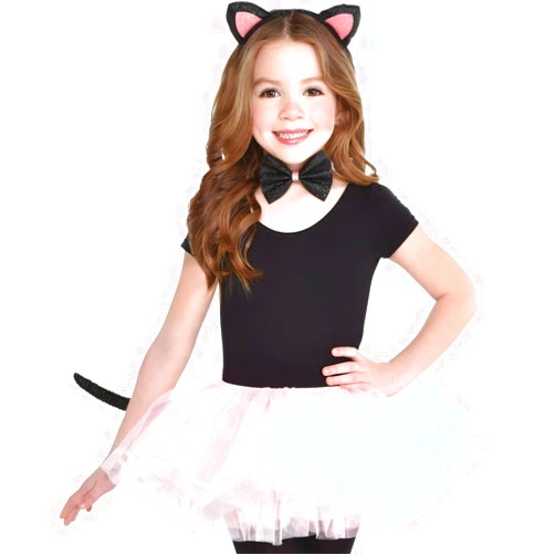 Amscan Black & Pink Kitten Costume Accessory For Child - 1 Set - Charming, Perfect for Halloween, & Dress-Up Parties