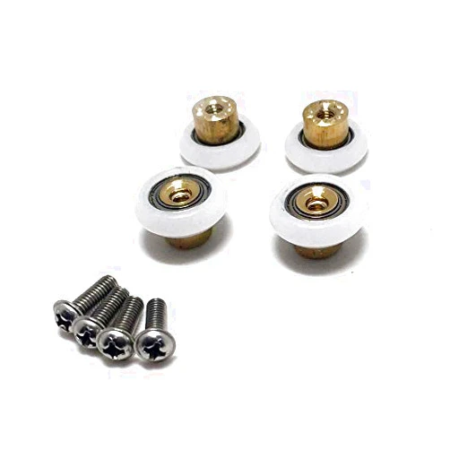 Smooth-On 4PCS x Shower Door Rollers,Roller Diameter 19mm, for The Bathroom Pan Glass Sliding Door Pulleys/Runners/Wheels,Strong Load-Bearing Capacity, Ultra-Quiet,CY103-4PCS